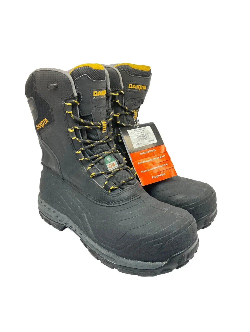 Dakota Men's Composite Toe Composite Plate 8907 T-Max ICEFX Boots Black 11M